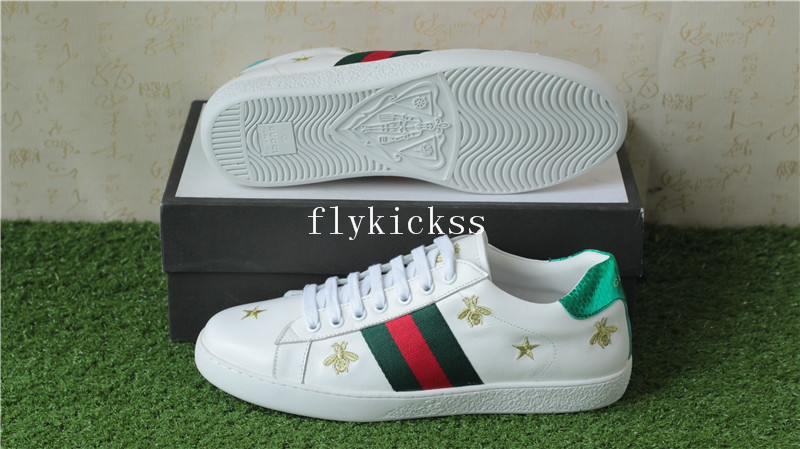 GC Ace Embroidered Sneaker White Bee & Star